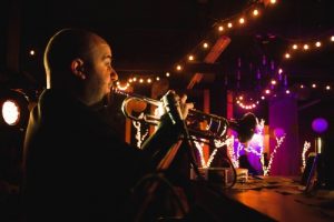 Dueling Hobbits Piano Wedding Nick Playing Trumpet