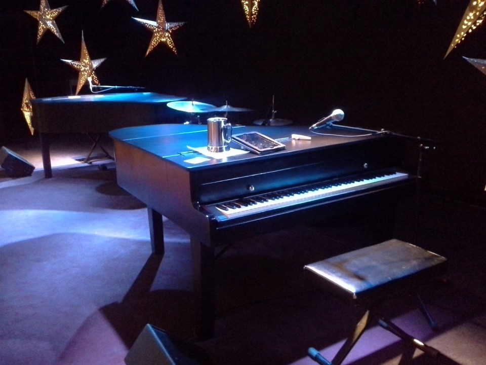 Grace Church Dueling Hobbits Piano Setup